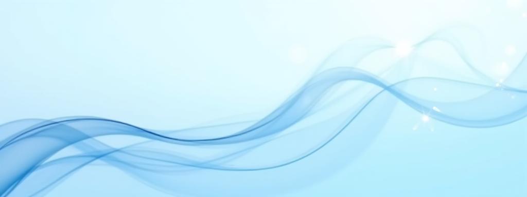 푸른숨결 회사의 성장과 발전을 보여주는 추상적인 타임라인 배경